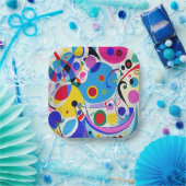 Colorful Abstract Modern Art Design Pappteller (Party)