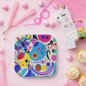 Colorful Abstract Modern Art Design Pappteller (Party)