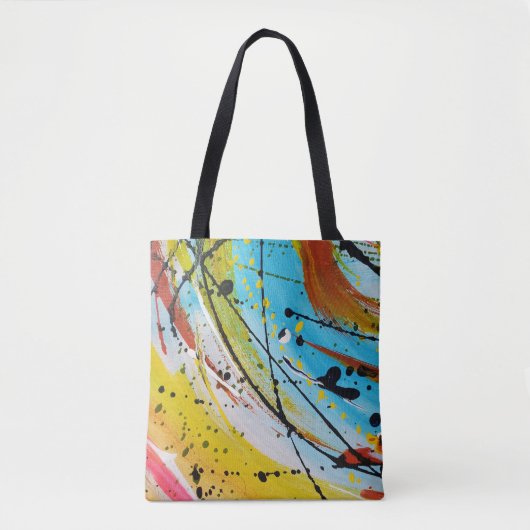 Colorful Abstract Modern Unique Tasche (Vorderseite)