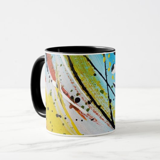 Colorful Abstract Modern Unique Tasse (Vorderseite Links)