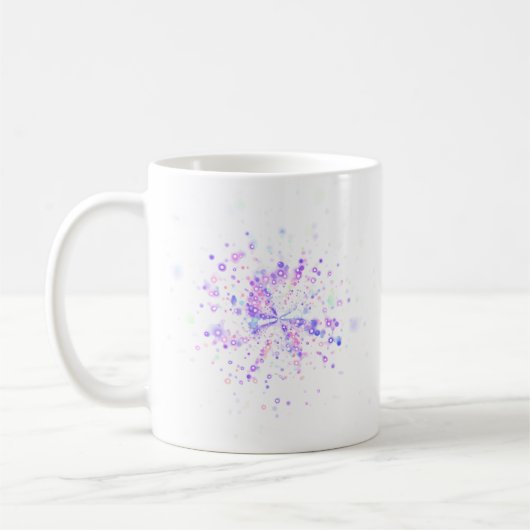 Colorful Abstract Neon Splash Kaffeetasse (Links)