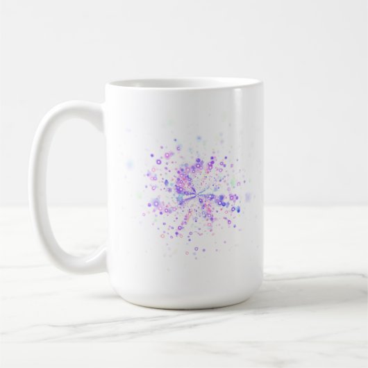 Colorful Abstract Neon Splash Kaffeetasse (Links)
