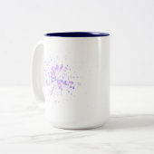 Colorful Abstract Neon Splash Zweifarbige Tasse (Vorderseite Links)