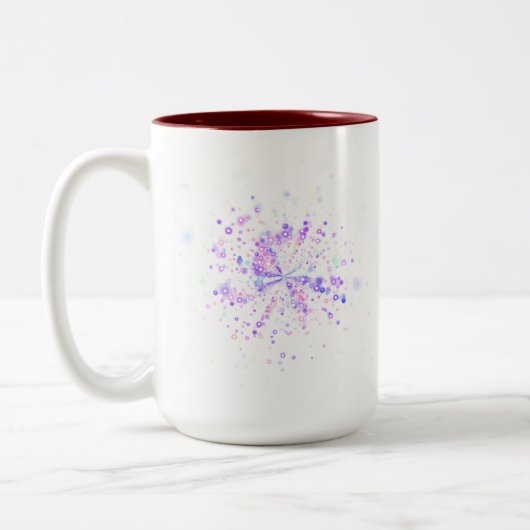 Colorful Abstract Neon Splash Zweifarbige Tasse (Links)