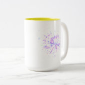 Colorful Abstract Neon Splash Zweifarbige Tasse (VorderseiteRechts)