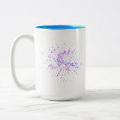 Colorful Abstract Neon Splash Zweifarbige Tasse (Links)