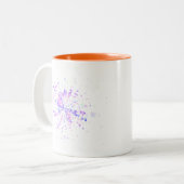 Colorful Abstract Neon Splash Zweifarbige Tasse (Vorderseite Links)