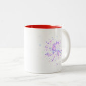 Colorful Abstract Neon Splash Zweifarbige Tasse (VorderseiteRechts)