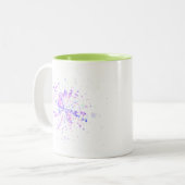 Colorful Abstract Neon Splash Zweifarbige Tasse (Vorderseite Links)