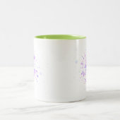 Colorful Abstract Neon Splash Zweifarbige Tasse (Mittel)
