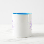 Colorful Abstract Neon Splash Zweifarbige Tasse (Mittel)