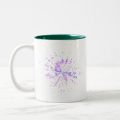 Colorful Abstract Neon Splash Zweifarbige Tasse (Links)