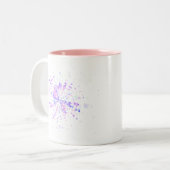 Colorful Abstract Neon Splash Zweifarbige Tasse (Vorderseite Links)