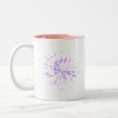Colorful Abstract Neon Splash Zweifarbige Tasse (Links)