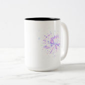 Colorful Abstract Neon Splash Zweifarbige Tasse (VorderseiteRechts)