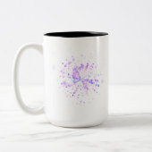 Colorful Abstract Neon Splash Zweifarbige Tasse (Links)