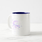 Colorful Abstract Neon Splash Zweifarbige Tasse (Vorderseite Links)