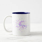 Colorful Abstract Neon Splash Zweifarbige Tasse (Links)