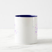 Colorful Abstract Neon Splash Zweifarbige Tasse (Mittel)