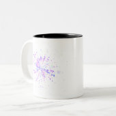 Colorful Abstract Neon Splash Zweifarbige Tasse (Vorderseite Links)
