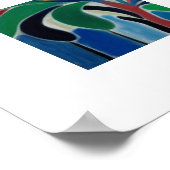 Colorful Abstract Palm Tree Poster (Ecke)