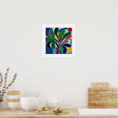 Colorful Abstract Palm Tree Poster (Küche)