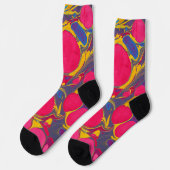 Colorful Abstract Pattern Crew Sock Socken (Linkes Detail)