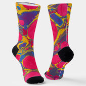 Colorful Abstract Pattern Crew Sock Socken (Gewinkelt)