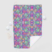 Colorful abstract pattern featuring flowers golfhandtuch (Insitu)