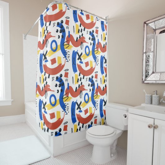 Colorful Abstract Pattern Shower Curtain Duschvorhang (Beispiel)