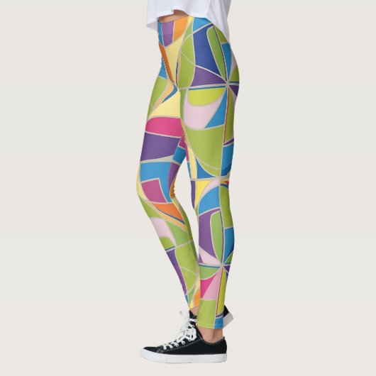 Colorful Abstract Patterned Leggings (Links)
