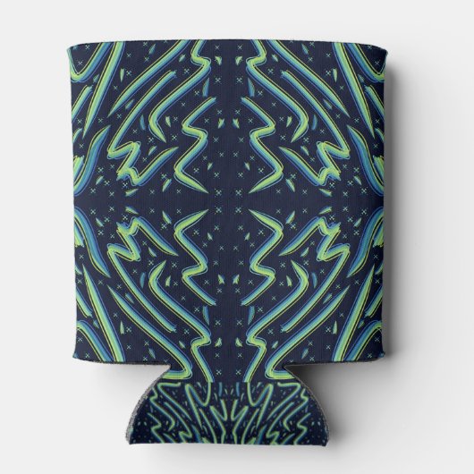 Colorful Abstract Psychedelic Stringy Pointed Art Dosenkühler (Rückseite)