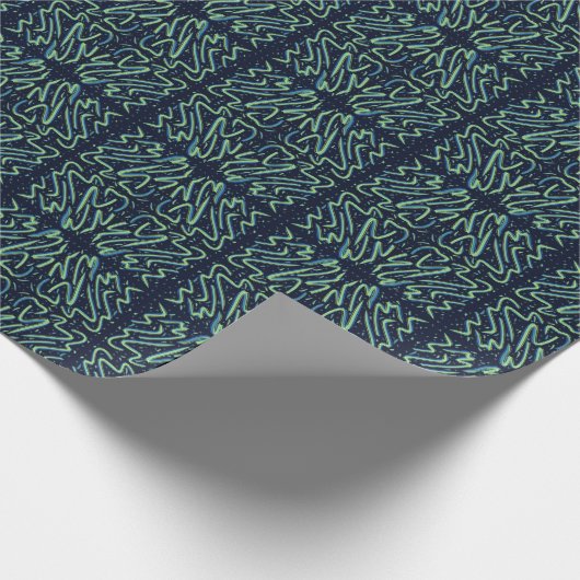 Colorful Abstract Psychedelic Stringy Pointed Art Geschenkpapier (Ecke)