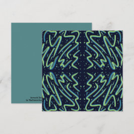 Colorful Abstract Psychedelic Stringy Pointed Art Karte