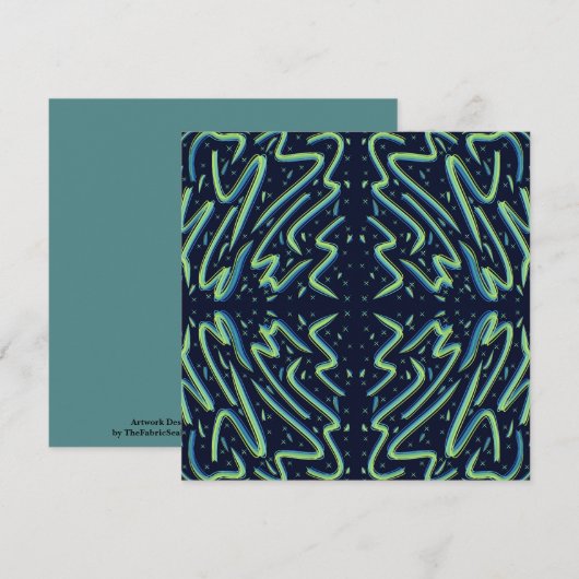 Colorful Abstract Psychedelic Stringy Pointed Art Karte (Vorne/Hinten)