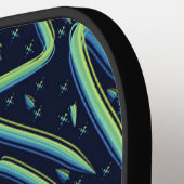 Colorful Abstract Psychedelic Stringy Pointed Art Pickleball Schläger (Linke Seite)