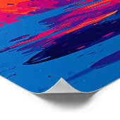 Colorful Abstract Puzzle Cube Wall Art Poster (Ecke)