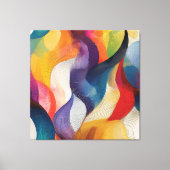 Colorful Abstract Rainbow Swirls Leinwanddruck (Vorderseite)