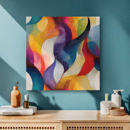Colorful Abstract Rainbow Swirls Leinwanddruck