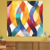 Colorful Abstract Ribbon Swirls Leinwanddruck (Insitu (Wohnzimmer))