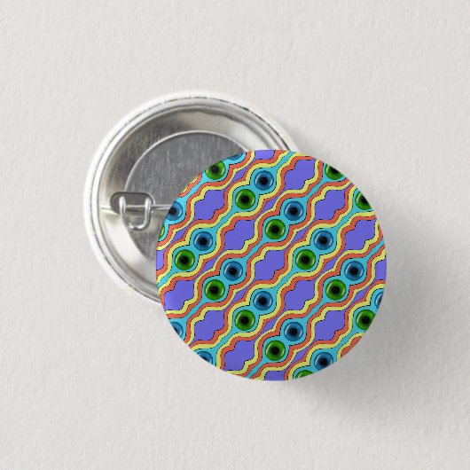 Colorful Abstract Seamless Hand Drawn Pattern Button (Vorne & Hinten)