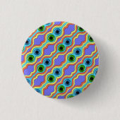 Colorful Abstract Seamless Hand Drawn Pattern Button (Vorderseite)