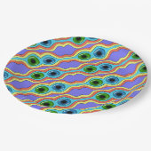 Colorful Abstract Seamless Hand Drawn Pattern Pappteller (Schrägansicht)