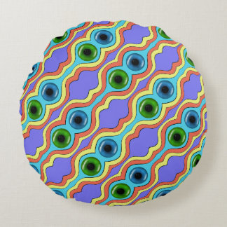 Colorful Abstract Seamless Hand Drawn Pattern Rundes Kissen