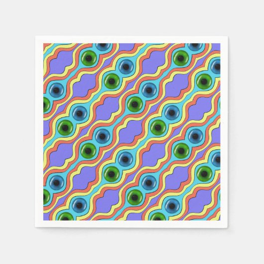 Colorful Abstract Seamless Hand Drawn Pattern Serviette (Vorderseite)