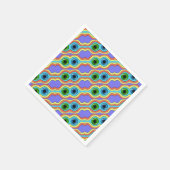 Colorful Abstract Seamless Hand Drawn Pattern Serviette (Ecke)