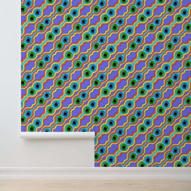 Colorful Abstract Seamless Hand Drawn Pattern  Tapete (Anwendung)