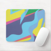 Colorful Abstract Shapes Mousepad (Mit Mouse)