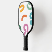 Colorful Abstract Shapes Pattern Pickleball Schläger (Links)