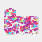 Colorful Abstract Splatter Paint, Red and Purple Geschenkschachtel (Ungefaltet)